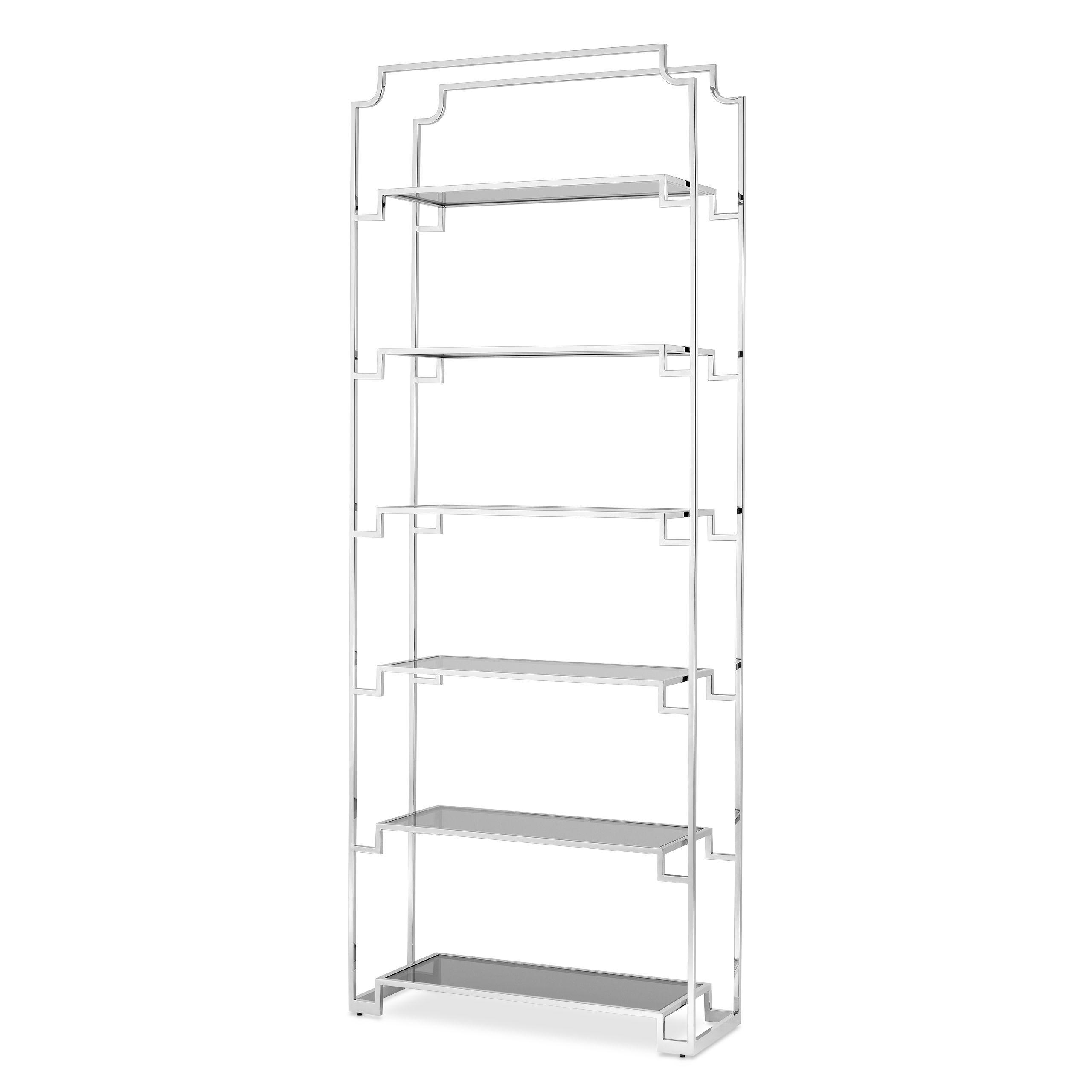 polished stainless steel | smoke glass M