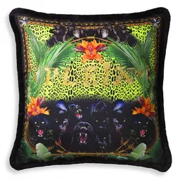 cushion 100% silk with fringe finishing | removable cover H: 70 cm W: 70 cm