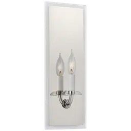 Polished Nickel and Clear Glass