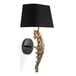 vintage brass finish black shade