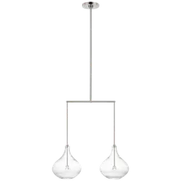 Polished Nickel Clear Glass
