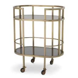brushed brass finish | smoke glass