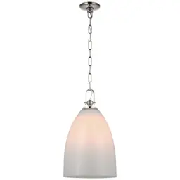 Polished Nickel White Glass