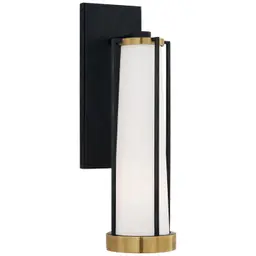 Bronze and Brass White Glass