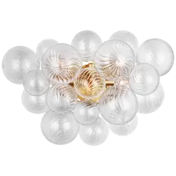 Gild Clear Swirled Glass
