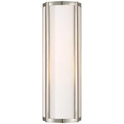 Polished Nickel White Glass
