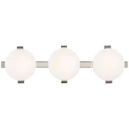 Polished Nickel White Glass