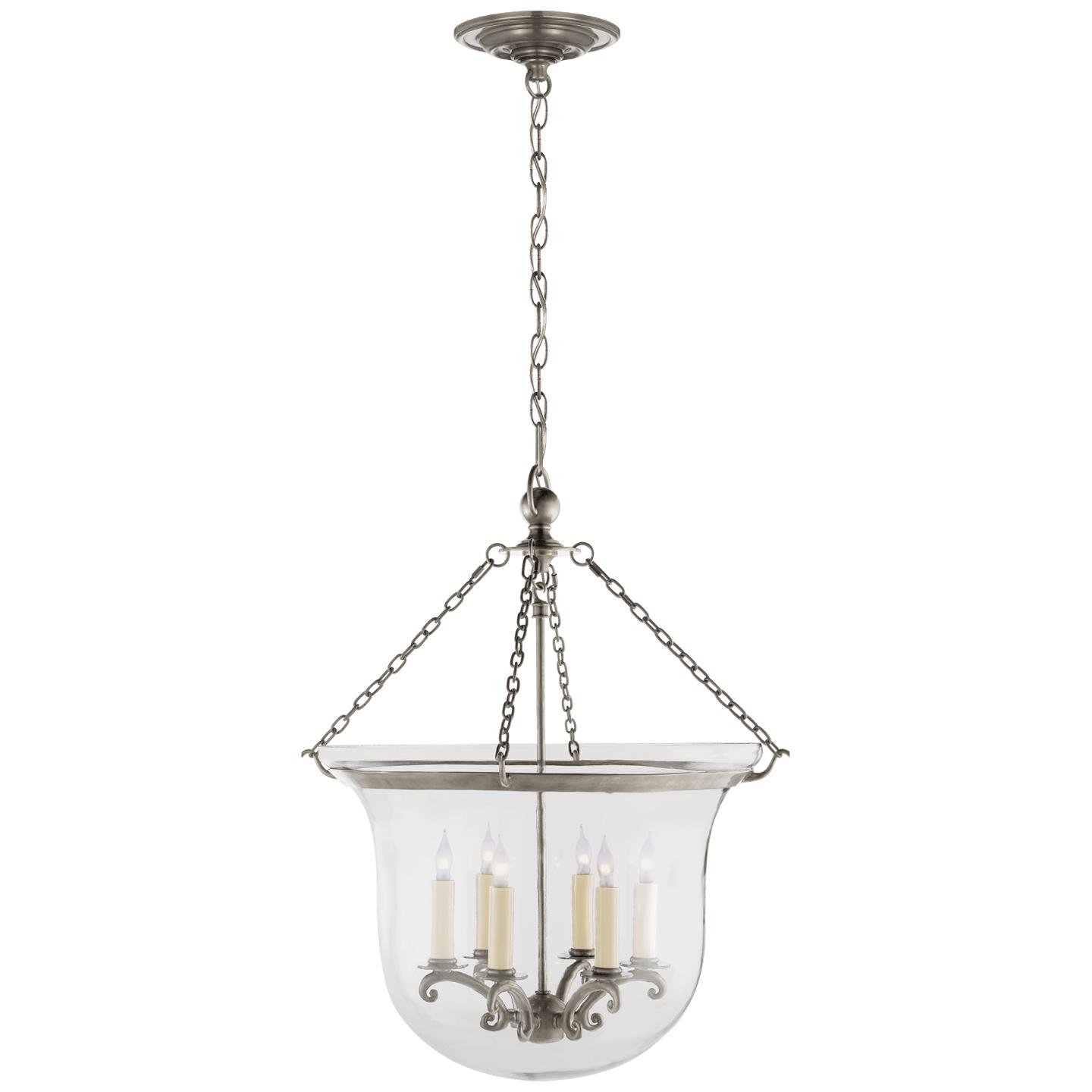 Antique Nickel Clear Glass