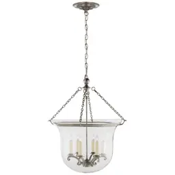 Antique Nickel Clear Glass