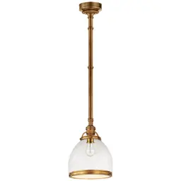 Antique-Burnished Brass Clear Glass