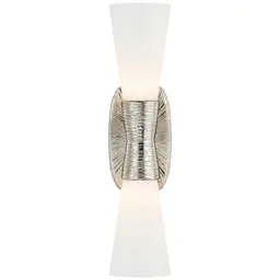 Polished Nickel White Glass