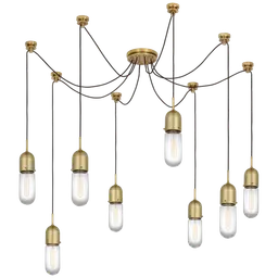 Hand-Rubbed Antique Brass Clear Glass