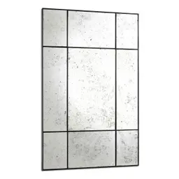 black finish | antique mirror glass