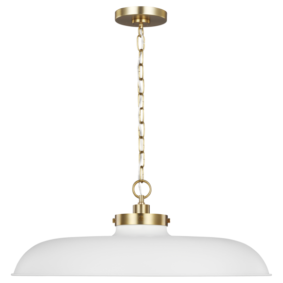 Matte White and Burnished Brass