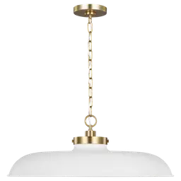 Matte White and Burnished Brass