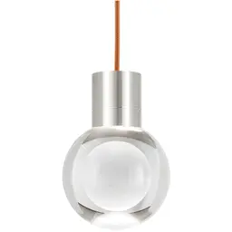 Satin Nickel Clear 1-LITE Copper Cord