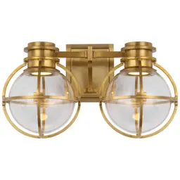 Antique-Burnished Brass Clear Glass
