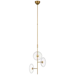 Hand-Rubbed Antique Brass Clear Glass