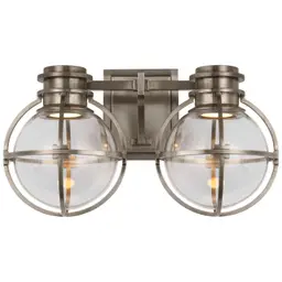Antique Nickel Clear Glass