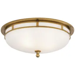Hand-Rubbed Antique Brass Frosted Glass