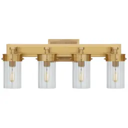 Hand-Rubbed Antique Brass Clear Glass