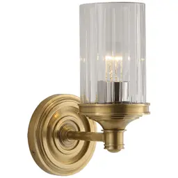 Hand-Rubbed Antique Brass Crystal