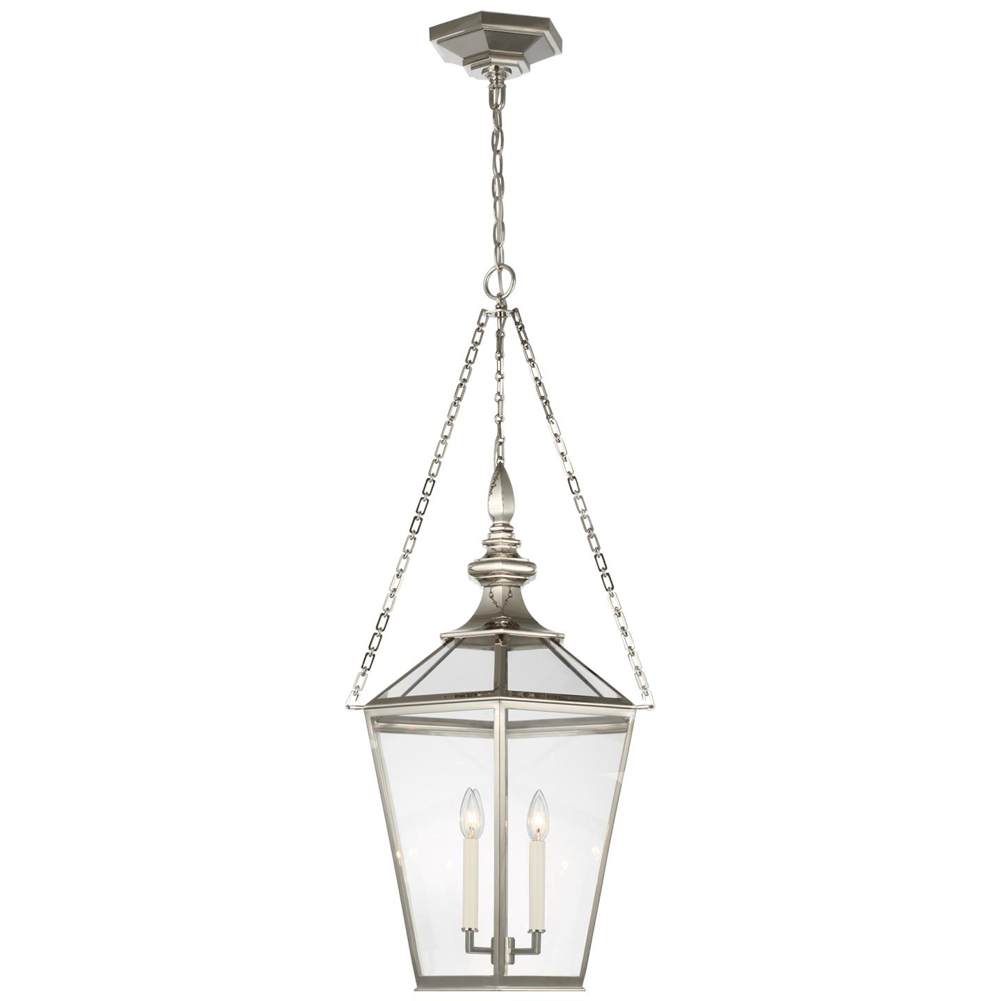 Polished Nickel Clear Glass