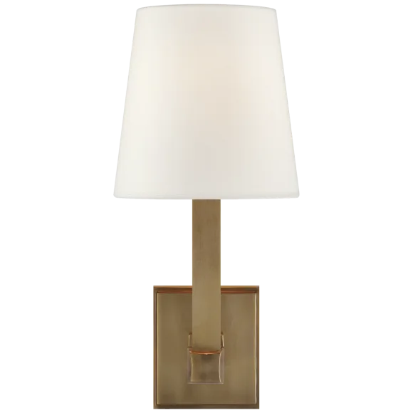 Hand-Rubbed Antique Brass 4.5" x 6.25" x 6.25" Linen