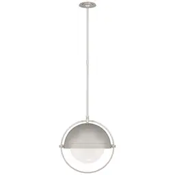 Polished Nickel White Glass