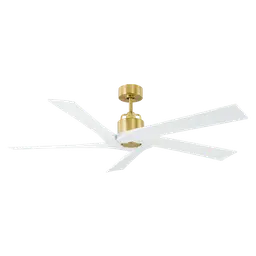 Burnished Brass Housing With Matte White Blades