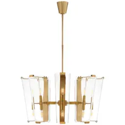 Hand-Rubbed Antique Brass Clear Glass