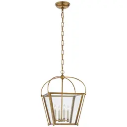 Antique-Burnished Brass Clear Glass