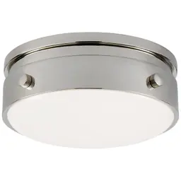 Polished Nickel White Glass