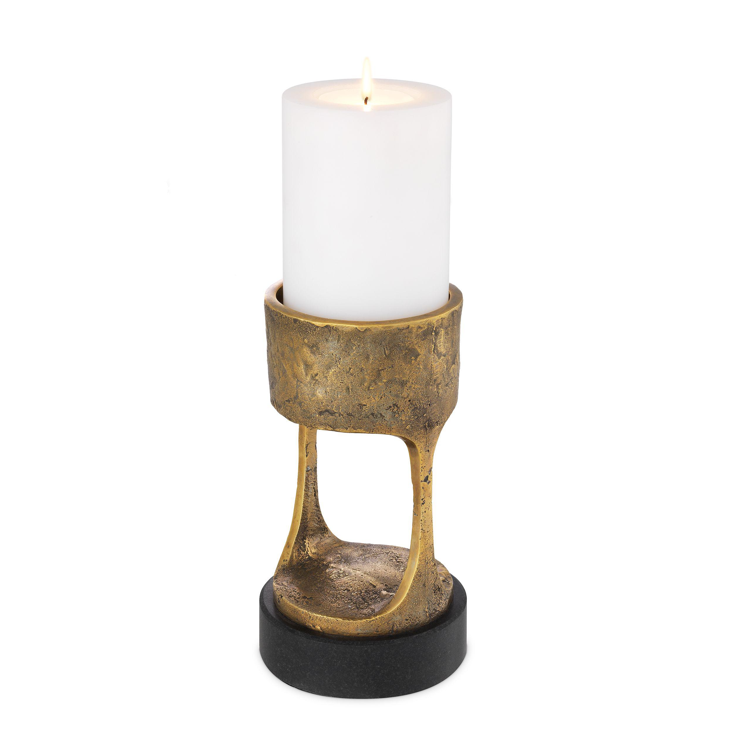 vintage brass finish | black granite base S