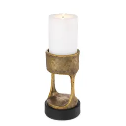 vintage brass finish | black granite base S