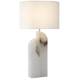Alabaster 18" x 18" x 12" Linen Oval