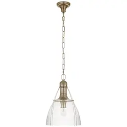 Antique Nickel Clear Glass