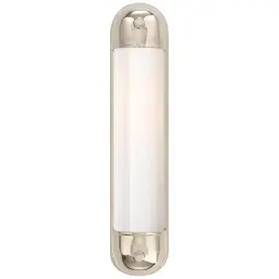 Polished Nickel White Glass