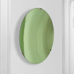 concave mirror glass | hammered light green S