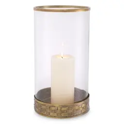 vintage brass finish | clear glass L