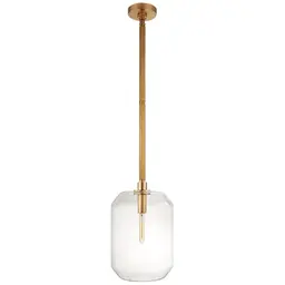 Natural Brass Clear Glass