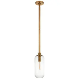 Natural Brass Clear Glass