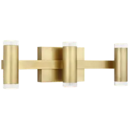 Natural Brass 3-Lite Shallow LED 90 CRI 3000K 120V