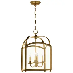 Antique-Burnished Brass Clear Glass