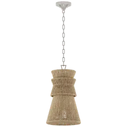 Polished Nickel and Natural Abaca