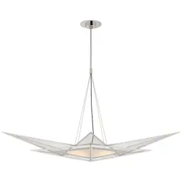 Polished Nickel Clear Lined Glass