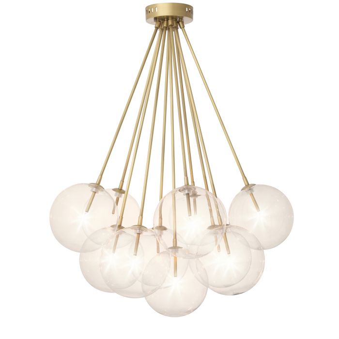 antique brass finish | clear glass