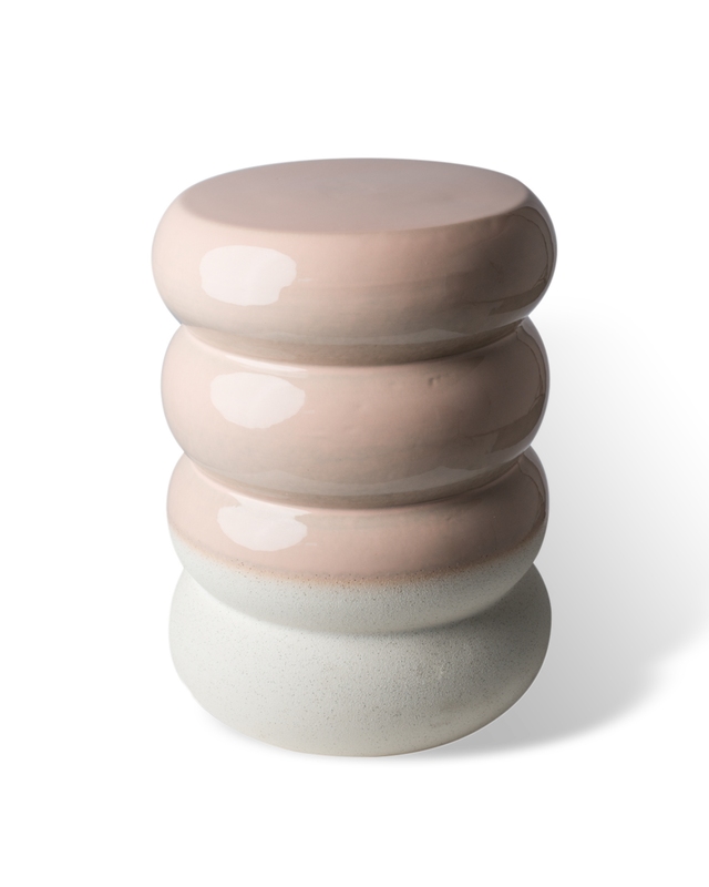 Light pink Partly glazed stoneware