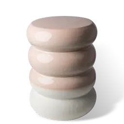 Light pink Partly glazed stoneware