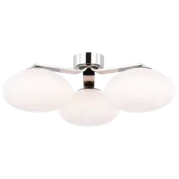 Polished Nickel White Glass
